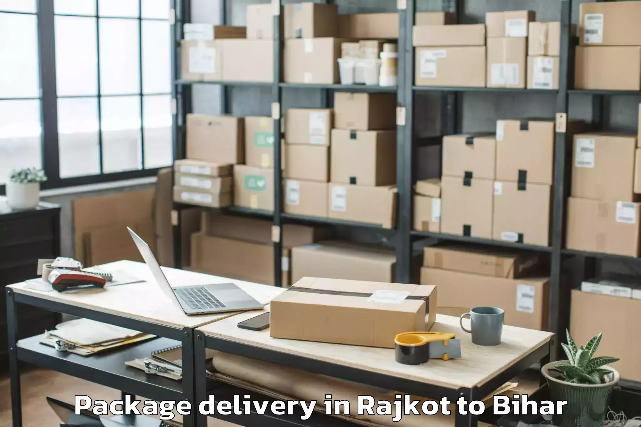 Reliable Rajkot to Sikandara Jamui Package Delivery